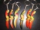 Wooden Parrot Key Chains