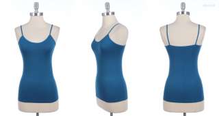 Seamless Solid Plain Spaghetti Strap Tank Top Cami Camisole VARIOUS 