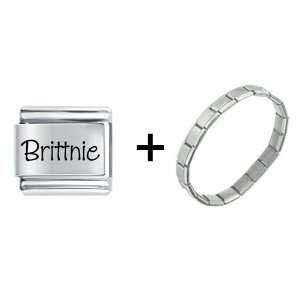  Name Brittnie Italian Charm Pugster Jewelry