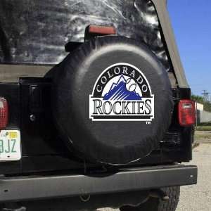  MLB Colorado Rockies Black Logo Tire Cover Sports 