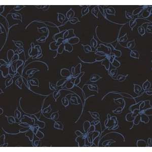  Contemporary Wallpaper Black And Purple Floral WE71202 