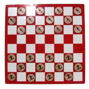   designs SNB001CKS Laser Etched Snowboarding Checkers Set Toys & Games
