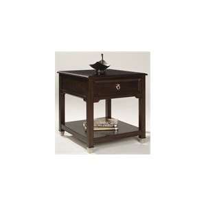   Darien Rectangular End Table with Burnt Amber Finish