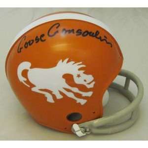   Gonsoulin Autographed Denver Broncos Mini Helmet