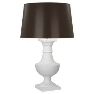Robert Abbey 837C Bronte   One Light Table Lamp, Matte White Painted 