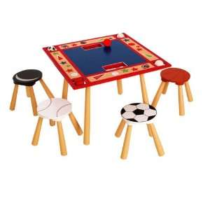 All Star Sports Table & 4 Stool Set by Levels of Discovery  