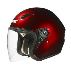  AFX FX 43 Open Face Motorcycle Helmet with Shield Wine/Red 