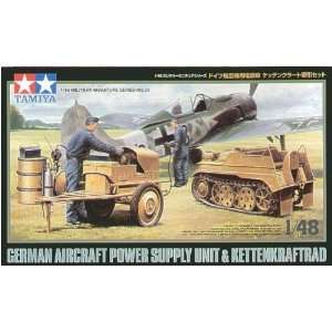 German Aircraft Crew (3) w/Power Supply Unit & Kettenkraftrad 