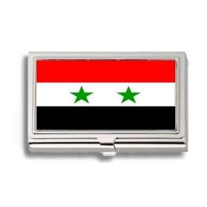 Syria Syrian Flag Business Card Holder Metal Case