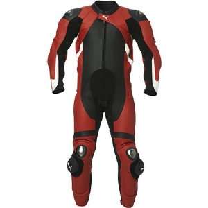 Puma Racing Leather Mens On Road Motorcycle Race Suit   Red / 56