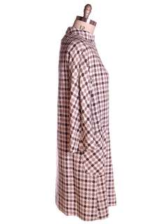 Vintage Large Scale Hounds Tooth Linen Swing Coat 1950s Great Buttons 