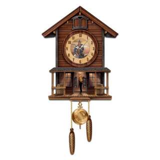 John Wayne American Icon Collectible Cuckoo Clock  