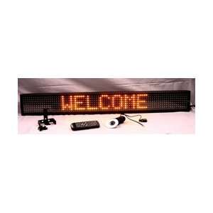   Programmable Amber LED Window Sign Display 6 x 49