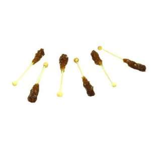 Swizzle Sticks   Amber, Unwrapped, 72 Grocery & Gourmet Food