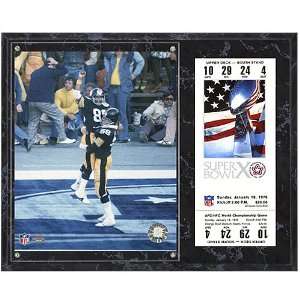   Super Bowl X Lynn Swan Plaque with Replica Ticket