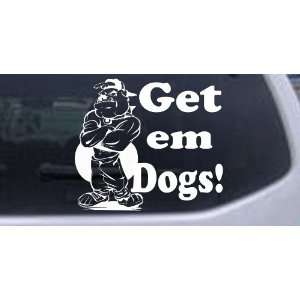  Get Em Dogs Bulldogs Sports Car Window Wall Laptop Decal 