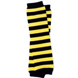 Bumblebee bee stripe black & yellow leg warmers for girls or boys 
