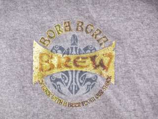   Womens Gray T Shirt Bora Bora Brew Beer 2XL Kick Back Our Shack  