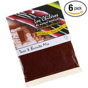 Los Chileros Taco & Burrito Mix, 2 Ounce Packages (Pack of 6)  