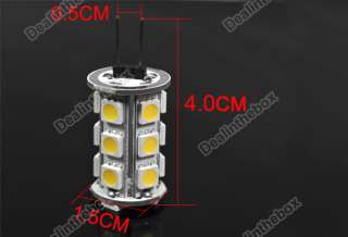 G4 5050 SMD 18 LED 360 Degree Car Bulb Lamp DC 12V 1.8W Warm White 