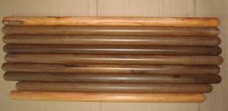   fancy exotic wood dowels, 29 and 26 inch lengths, super hard, straight
