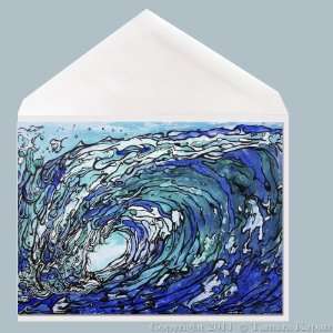  Greeting Card Surf Art titled Gimme Shelter by Tamara 