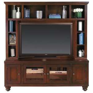  77 Console w/ Hutch by Kennedy Home   Brown Cherry Finish 