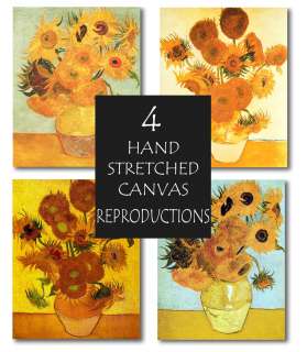 VAN GOGH REPROS LARGE STRETCHED CANVASES SUNFLOWERS  