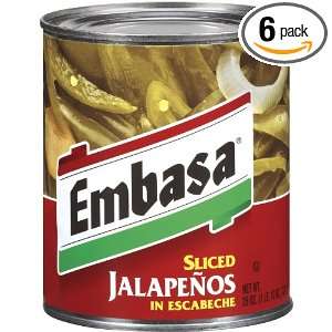 Embasa Nacho Sliced Jalapenos, 26 Ounce Grocery & Gourmet Food