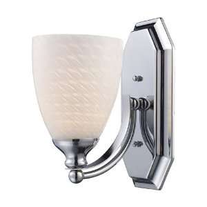  Elk 570 1C WS 1 Light Vanity In Polished Chrome And White 