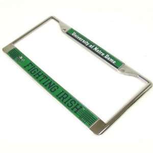  NOTRE DAME FIGHTING IRISH OFFICIAL CHROME LICENSE PLATE 