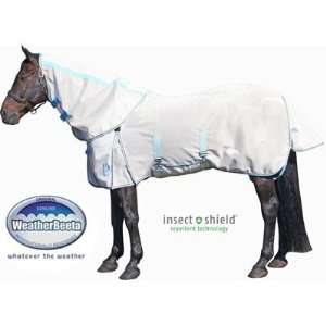 Weatherbeeta SupaFly Fly Sheet w/ Insect Repellent White/Blue/Grey, 72 