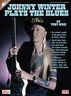 Johnny Winter Plays The Blues Guitar Tab Book Cd NEW