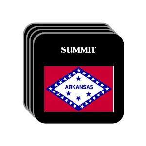 US State Flag   SUMMIT, Arkansas (AR) Set of 4 Mini Mousepad Coasters