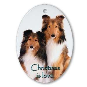   Sheltie Ornament Pets Oval Ornament by 
