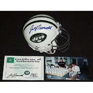  Joe Namath New York Jets Autographed Mini Helmet Sports 