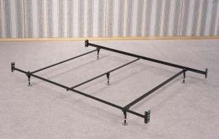 Queen Size Metal Bed Frame for Headboard and Footboard with center 