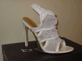 Bebe Lizzy White Sandal Shoes Pump High Heel Sz 7  
