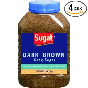 Sugat Dark Brown Cane Sugar, 2.2 Pounds (Pack of 4)  