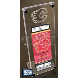 Calgary Flames Engraved Ticket Stand