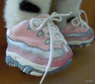 Build a Bear Skechers Pink Running Shoes Glitter  