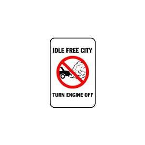  3x6 Vinyl Banner   Idle free city ?? turn engine off 