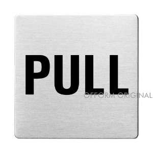 Stainless Steel Door Sign Pictogram Pull 3.3 x 3.3 inches No. 8953
