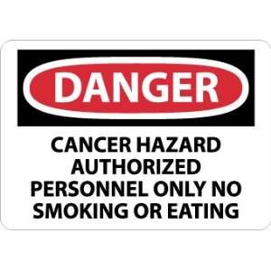 SIGNS CANCER HAZARD AUTHORIZED PER