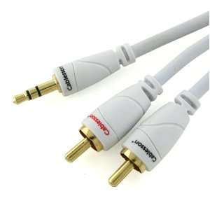   RCA Male to Male 3.5 Jack Cable 6 Feet/6 Feet   White Electronics