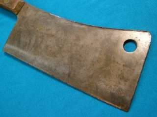 HUGE ANTIQUE FOSTER 1138 CHEFS BUTCHERS BONE MEAT CHOPPING CLEAVER 
