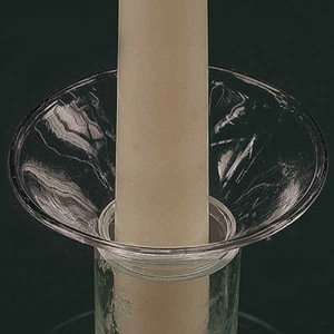  Round Glass Candle Bobeche   Plain or Fluted