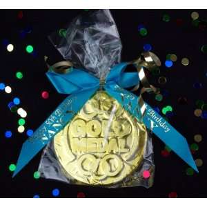  Olympic Chocolate Gold Medal Party Favor Health 
