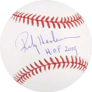  Rickey Henderson Autographed Baseball  Details HOF 09 