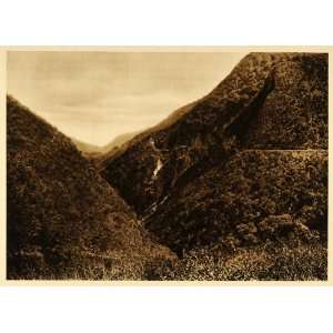  1925 Railroad Tamasopo Canyon Las Canoas Photogravure 